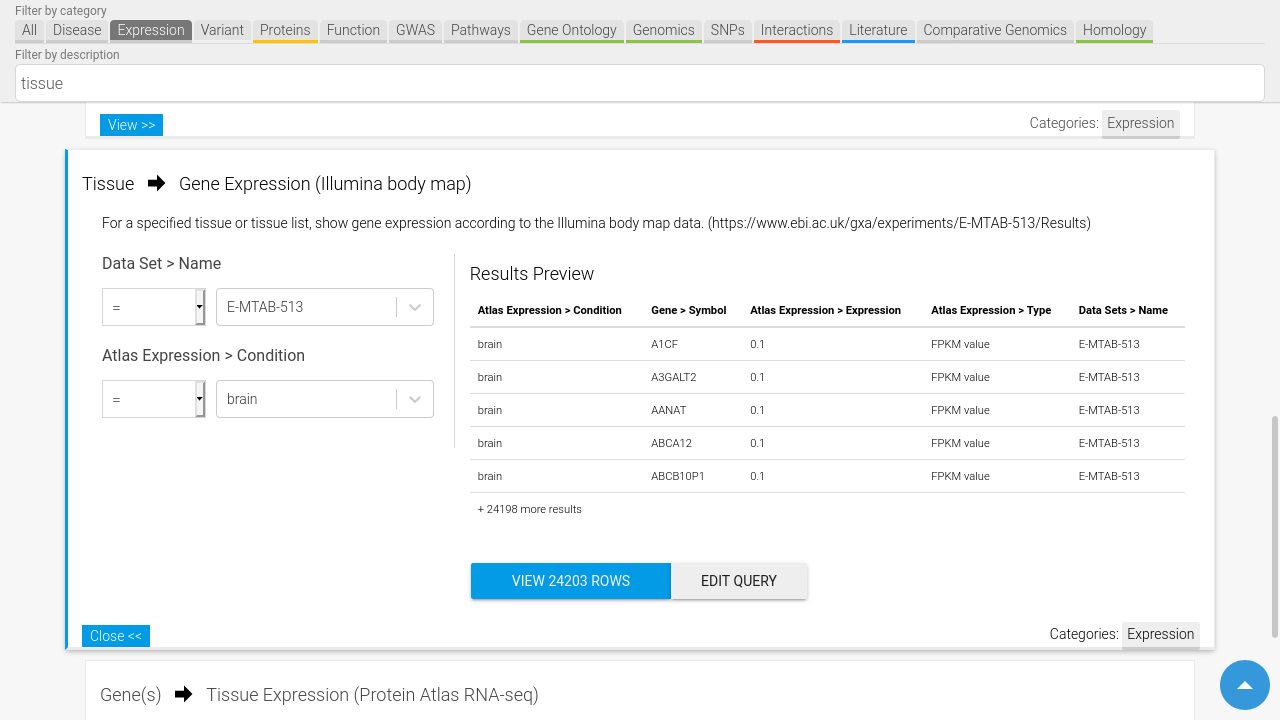 Run predefined queries